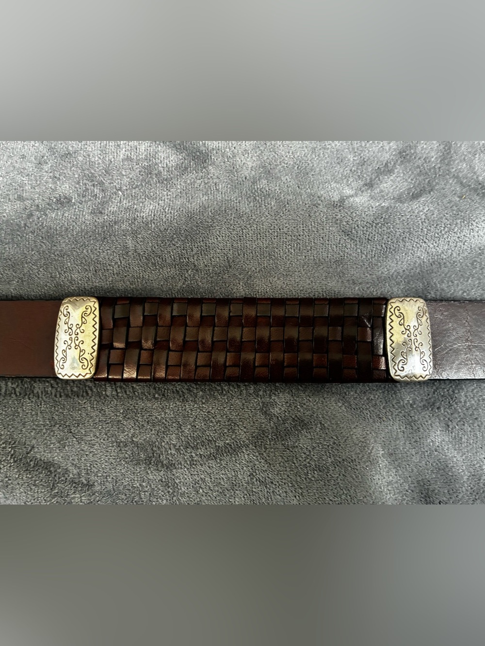 Women’s Fossil Brown Leather Belt with Silver Buckle - Picture 4 of 13